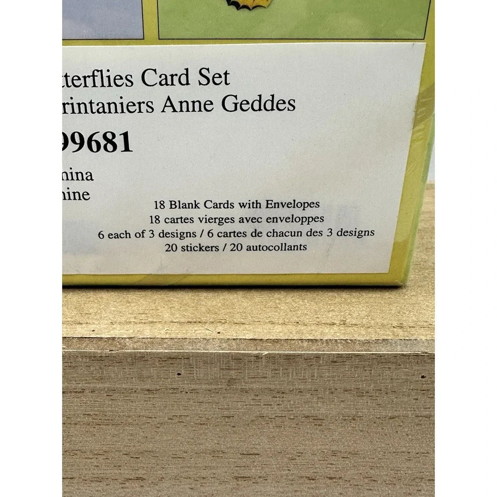 SPRING BUTTERFLIES Card Set Anne Geddes With Babies New Sealed Box 2001